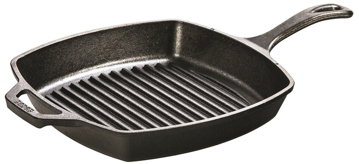 LODGE Gusseisen INLODGE.L8SGP3, Inoxidable, schwarz, 10.5 inches 10.5 inch Grillpfanne, 26,7 cm, 10.
