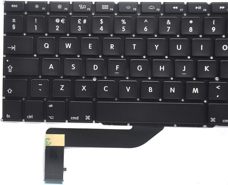 Padarsey Tastatur mit Hintergrundbeleuchtung für MacBook Pro 15 Zoll A1398 2013 2014 2015 Retina W/S