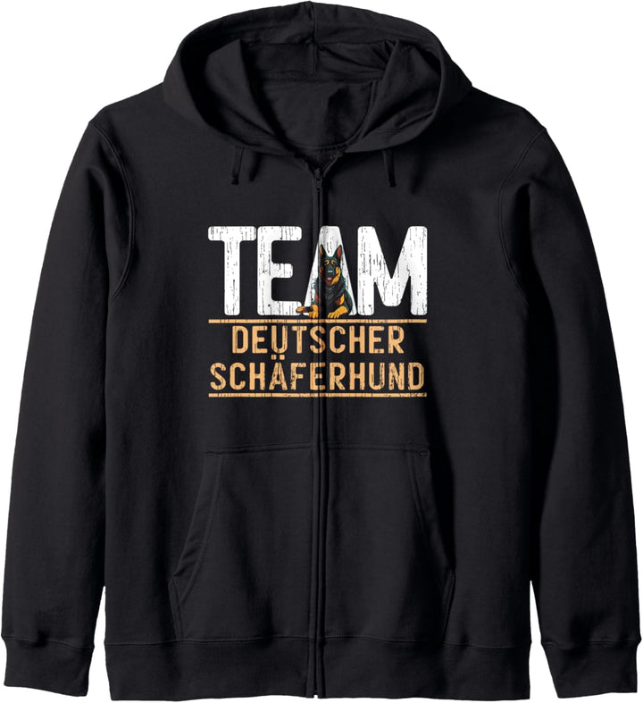 Team Deutscher Schäferhund Team Hund Hundemotiv Kapuzenjacke
