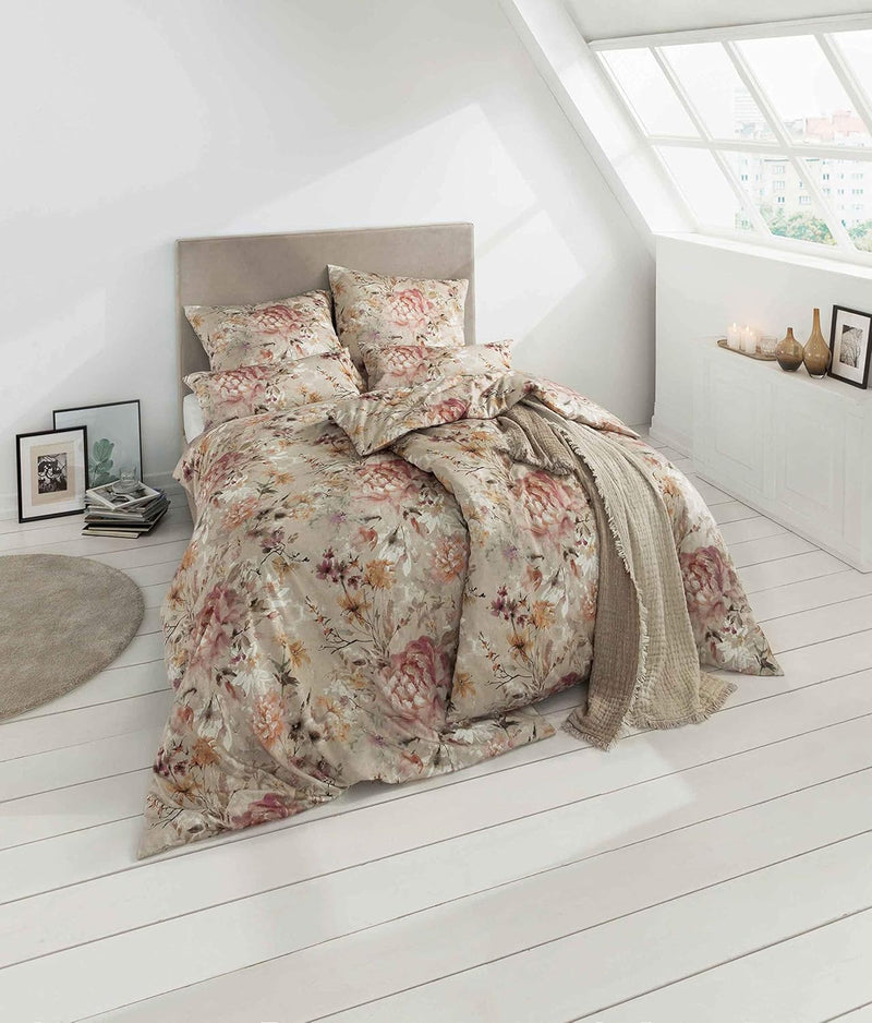 ESTELLA Mako-Satin Bettwäsche Aurora Perlmutt 135x200 cm + 80x80 cm + 40x80 cm, 135x200 cm + 80x80 c