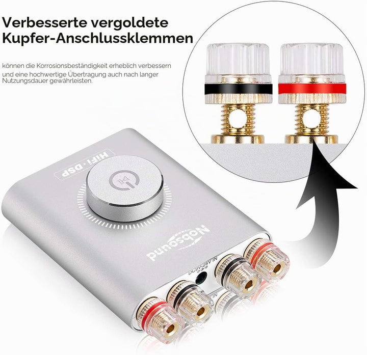 Nobsound NS-20G Mini Digital Power Amplifier Bluetooth HiFi Stereo Amp Leistungsverstärker 100W+100W