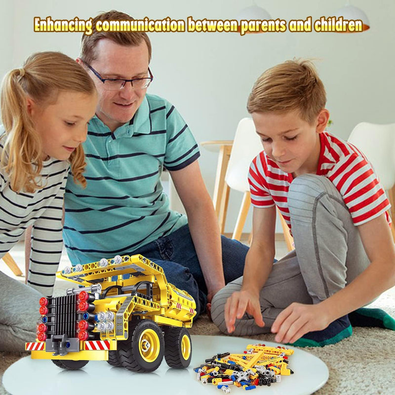 OKKIDY 2 in 1 Technic Flugzeug Lastkraftwagen Bausteine Spielzeug, 361 PCS Konstruktionsspielzeug Ba