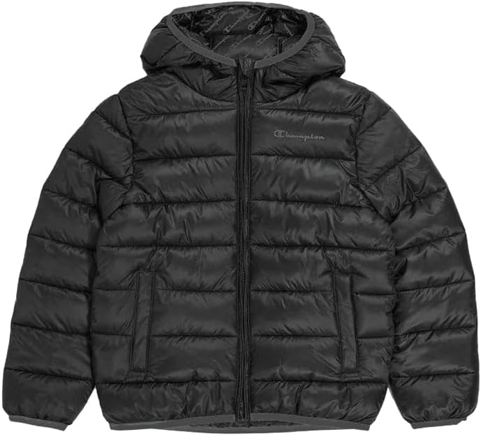 Champion Jungen Legacy Outdoor K-Light Wr Hooded Gepolsterte Jacke 7-8 Jahre Blu Marino, 7-8 Jahre B