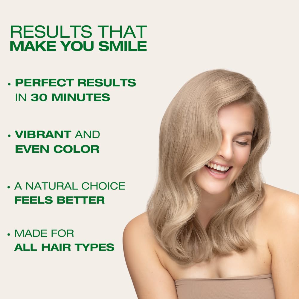 Helles Aschblond 10.2 permanente Haarfabe mit natürlichen Inhaltsstoffen - Ohne Ammoniak Lightest Bl