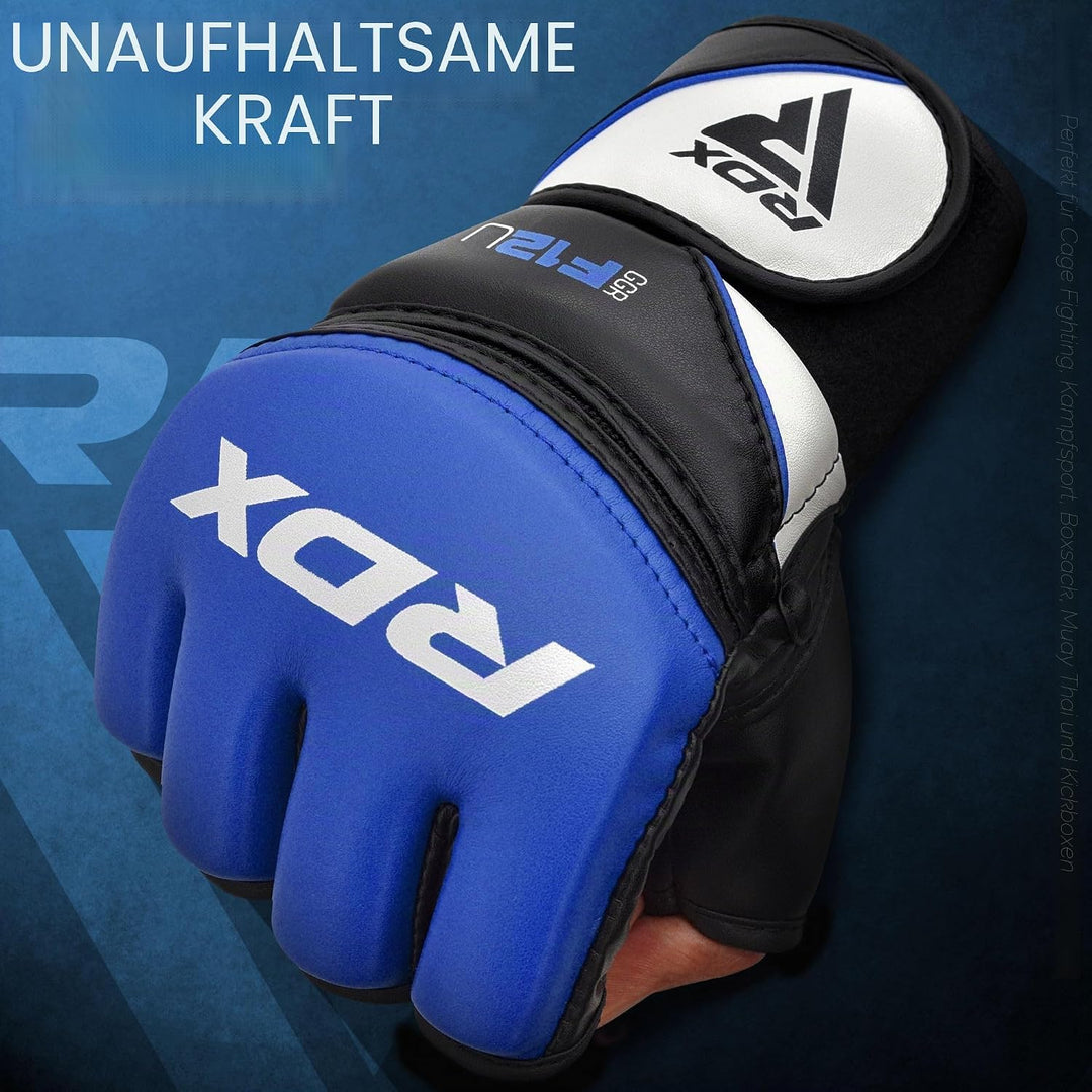 RDX Profi MMA Handschuhe Grappling Sparring Training, Maya Hide Leder, Kickboxen Kampfsport Gepolste