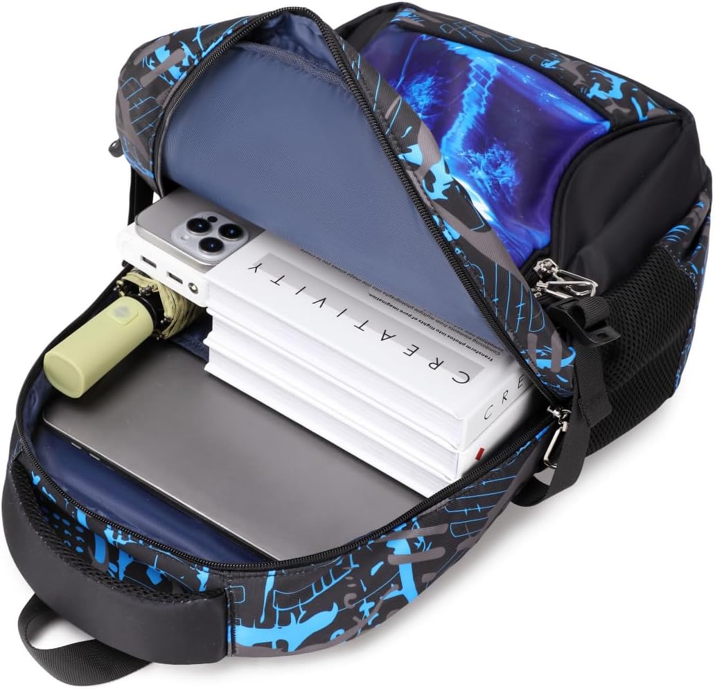 Schulrucksack Jungen Teenager Rucksäcke Kinder Schulranzen Grundschule Mittel Buchtasche Grosse Wass
