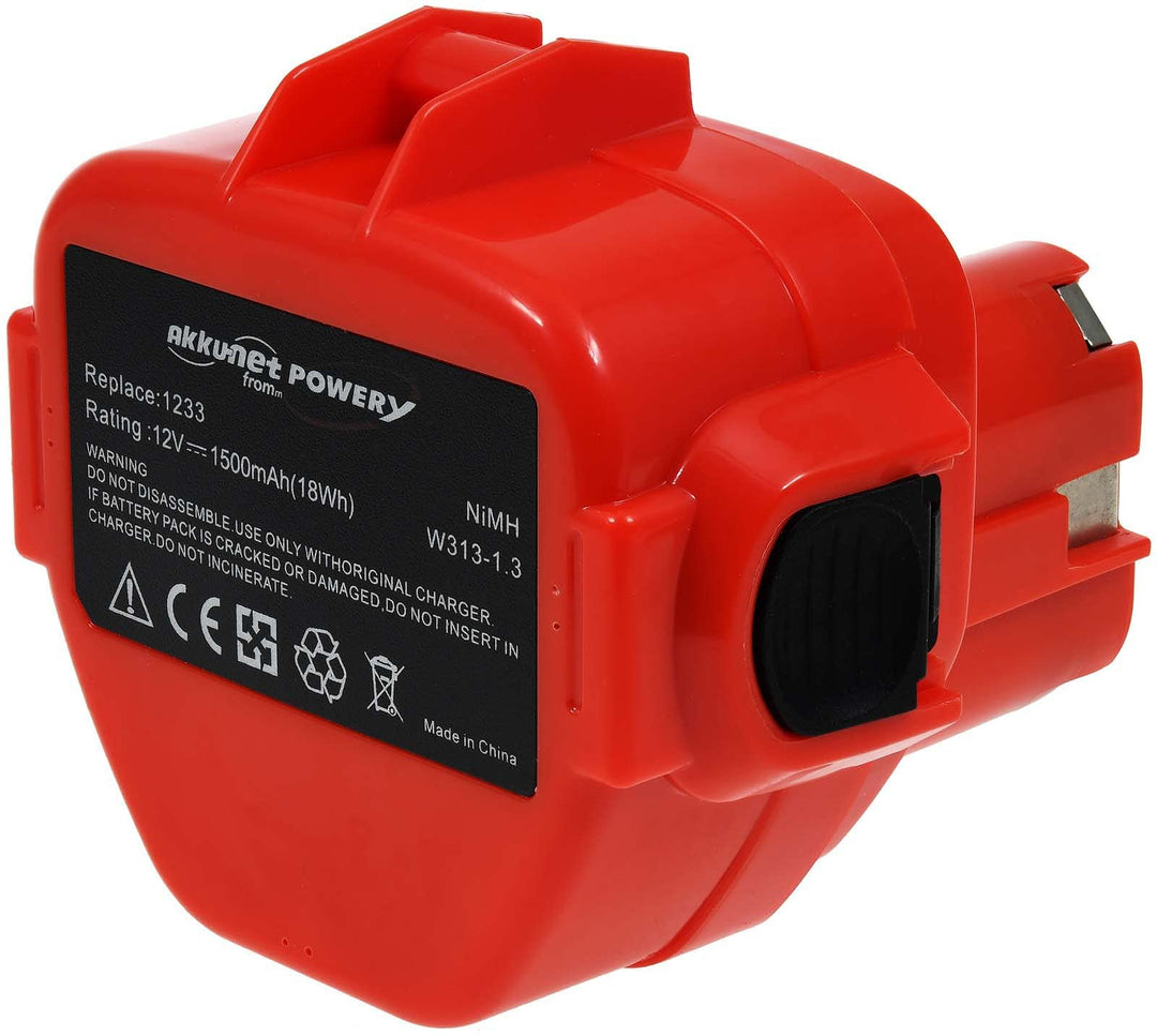Akku für Makita Bohrschrauber 6319DWFE3 12V 1500mAh, 12V, NiMH