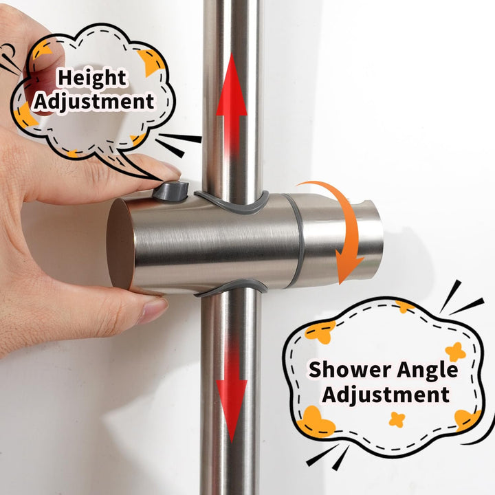 Vista Duschstange, 66 cm, SUS304 Edelstahl | Badezimmerstange für Dusche, Wandmontage, verstellbarer