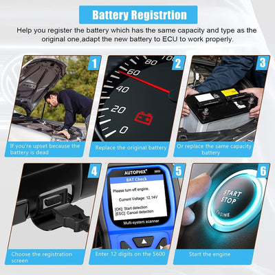AUTOPHIX 5600 Vollsysteme OBD2 Diagnosegerät Kompatibel mit VAG OBD2 Scanner Codeleser mit Motor ABS