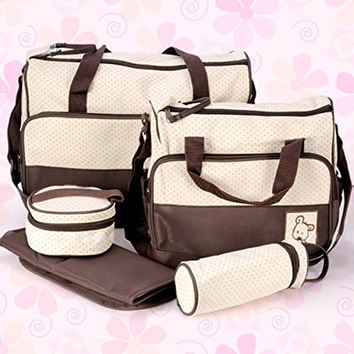 Baby Wickeltaschen-Set Multifunktions-Wickeltasche Komfort Baby Mama Set 5-teilig grosses Fassungsve