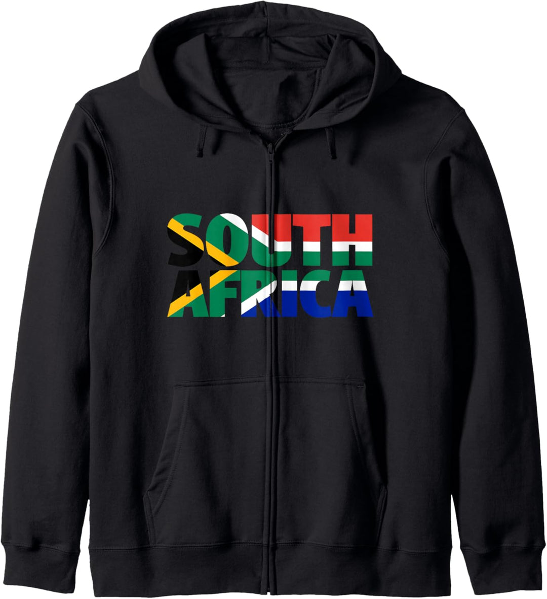 Südafrikanische Flagge Südafrika Buchstaben Kapuzenjacke