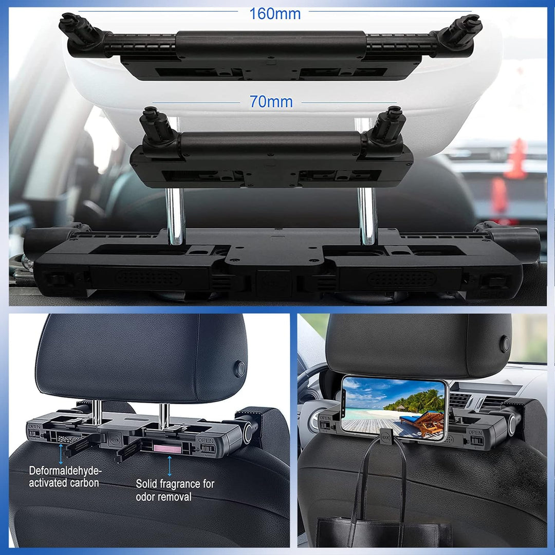 KopfstüTze Auto Kinder, 180 Grad Verstellbares Atmungsaktiv Leder Nackenkissen Kinder, NackenstüTze