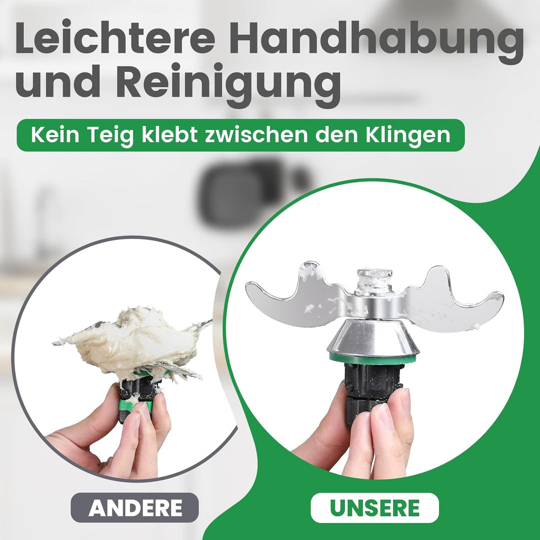 Messer für Thermomix TM7, Teigmesser TM6, Mixmesser Ersatz Zubehör passend für Thermomix TM6,TM5,TMF