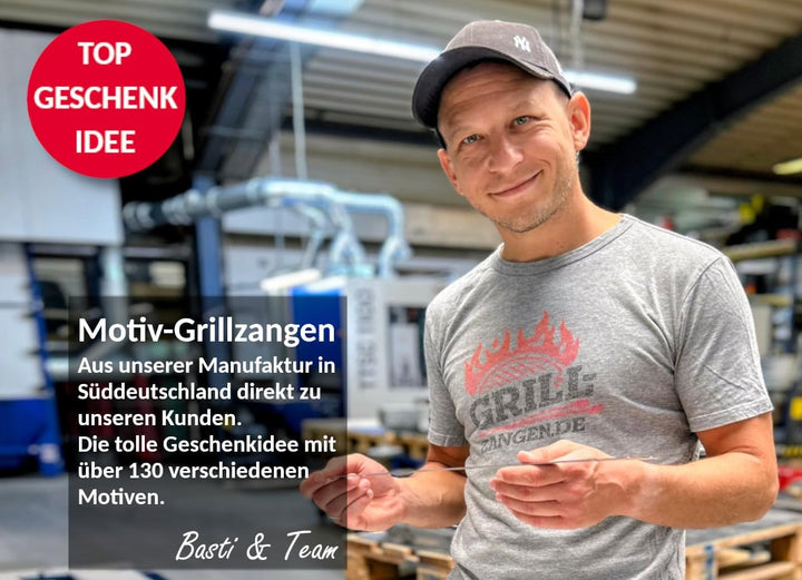 Grillzange American Football, spülmaschinengeeignet, Geschenkidee, Männergeschenk, Grillgeschenk, Va