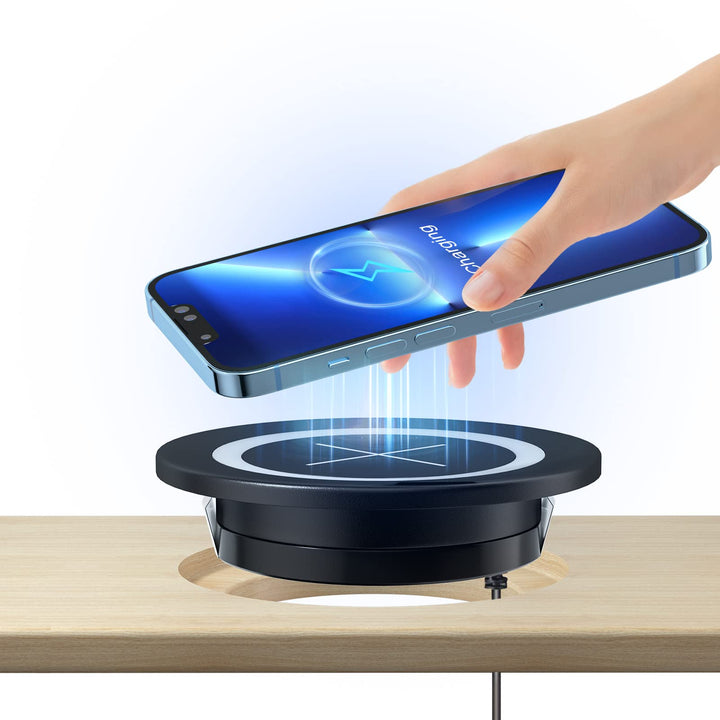 Desk Wireless Charger, JE Make IT Simple Fast Kabelloses Ladegerät Induktive Ladestation Einbau von