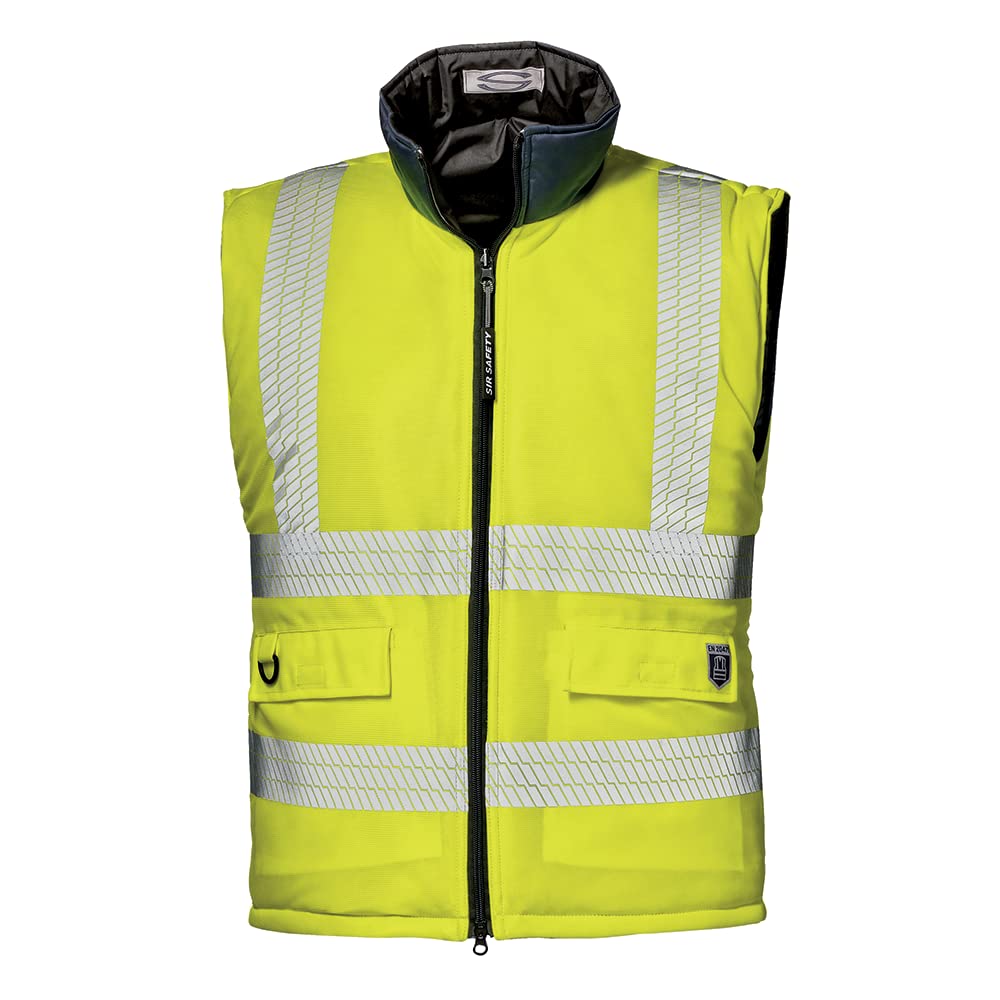 Sir Safety System MC4413P73X "Capricorno" Weste, Blau/warnschutz-gelb, Grösse 3X 3XL, 3XL