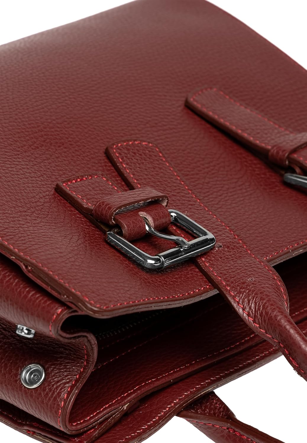Caspar TL807 klassisch elegante Damen Leder Handtasche Einheitsgrösse Weinrot, Einheitsgrösse Weinro