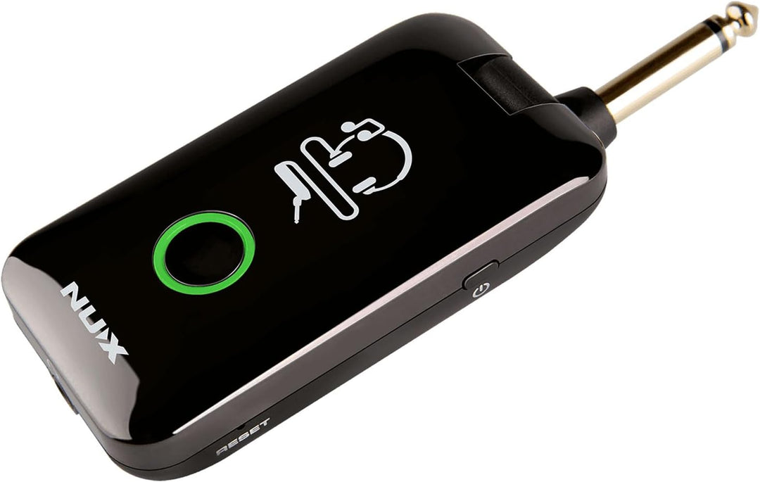 Nux MP-2 Mighty Plug Drahtlose Verstärker- und Effekt-Simulation für Gitarre und Bass + keepdrum Net