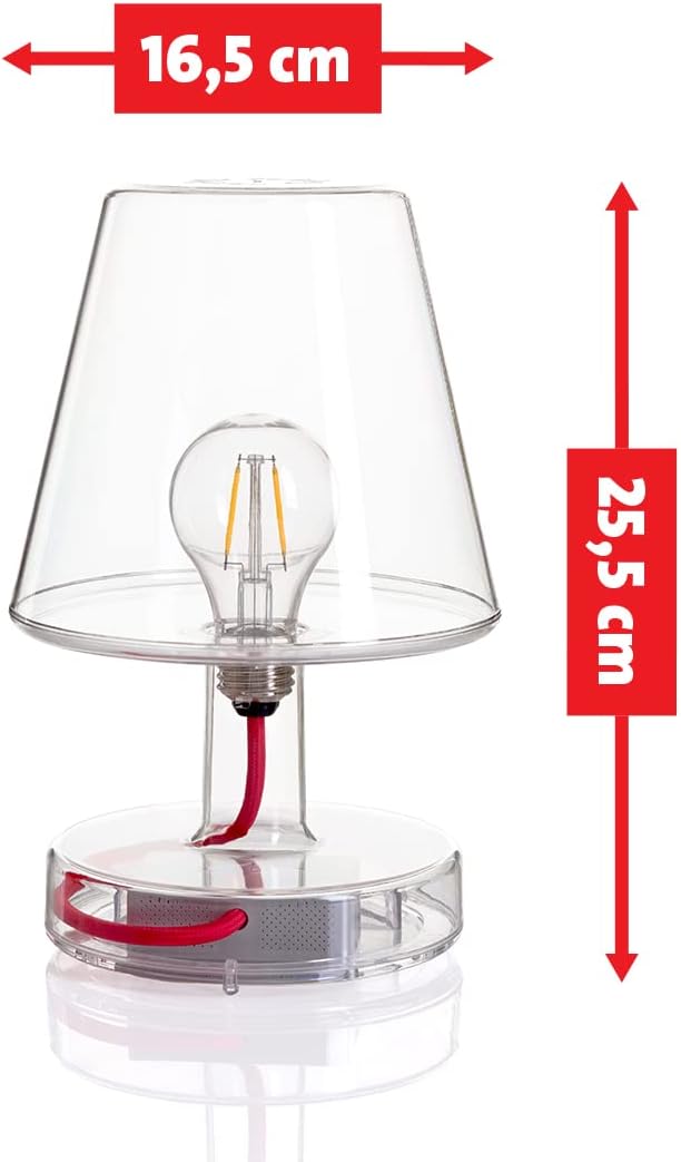 Fatboy Transloetje | Transparent | Tischlampe/Leselampe/Nachttischlampe | Kabellos | Wiederaufladbar