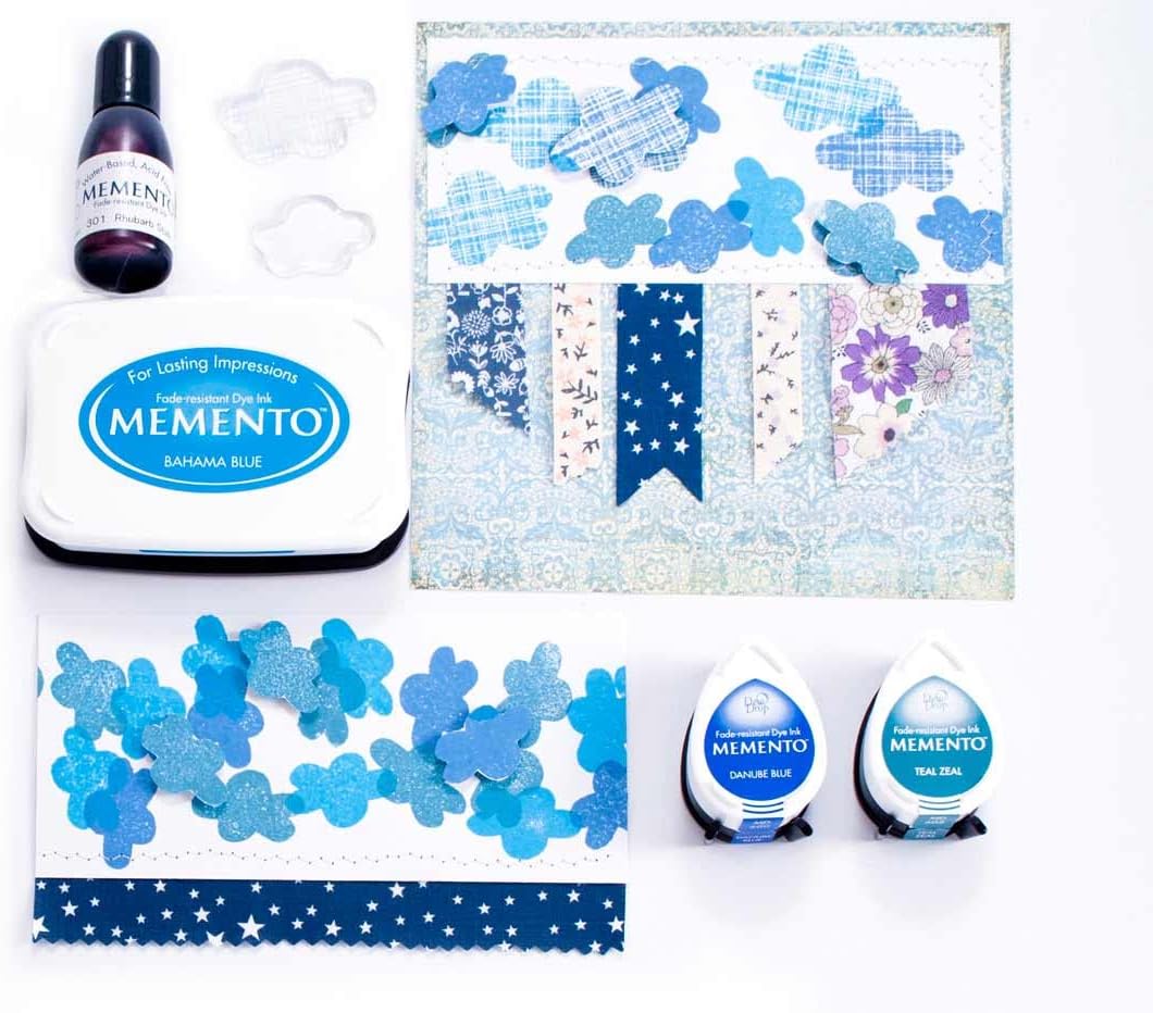 Tsukineko Jelly Beans Memento Dew Drop Dye Inkpads 4/Pkg MD-100-8 Mehrfarbig Momento-Stempellkissen,