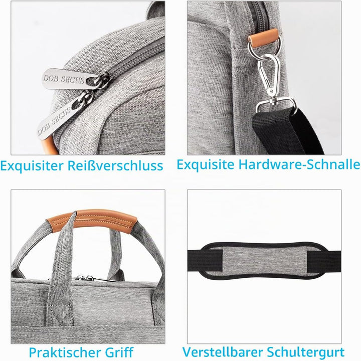 DOB SECHS 15-15.6 Zoll Laptoptasche Aktentaschen Handtasche Tragetasche Schulter Tasche Notebooktasc
