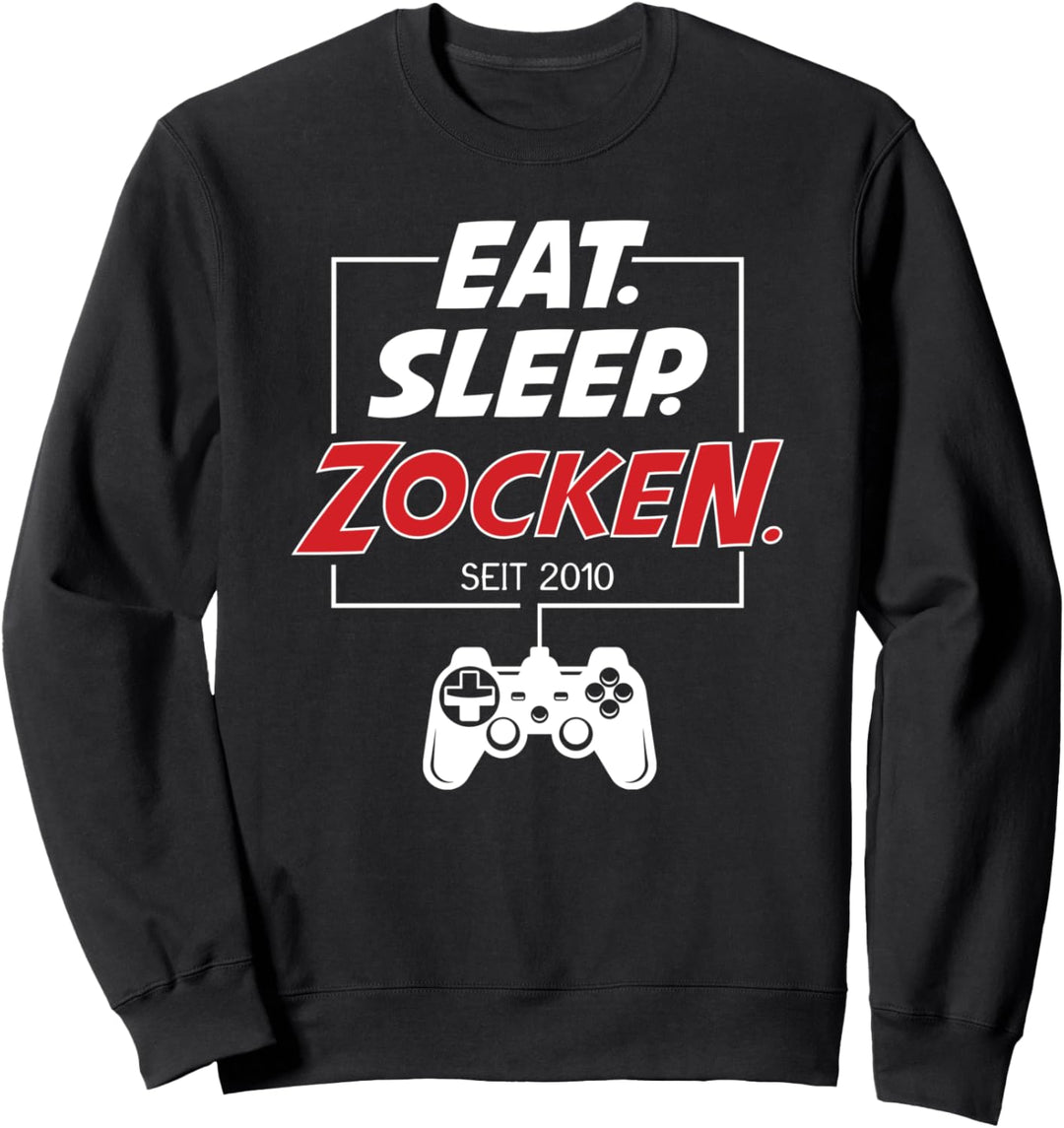 Gamer Geschenk 11. Geburtstag Eat Sleep Zocken seit 2010 Sweatshirt