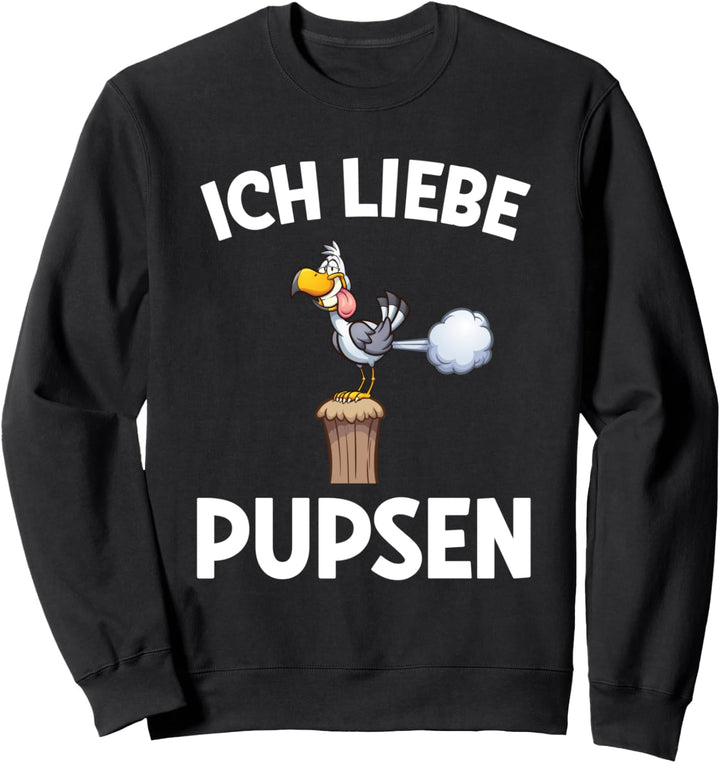 Ich Liebe Pupsen Möwe Lustiges Furzen Pups Sweatshirt
