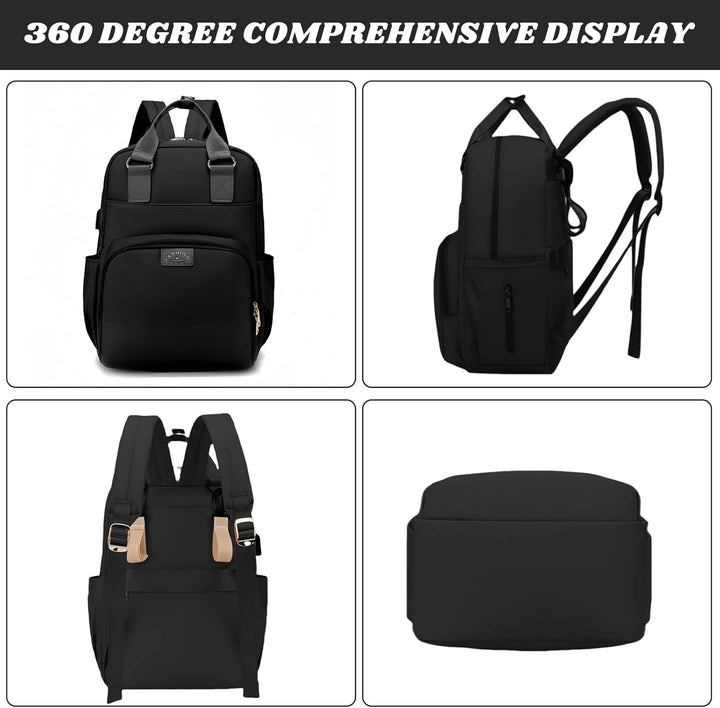Baby Wickelrucksack, Wickeltasche Rucksack, Babytasche Wasserdicht mit Schnullerhalter und Kinderwag