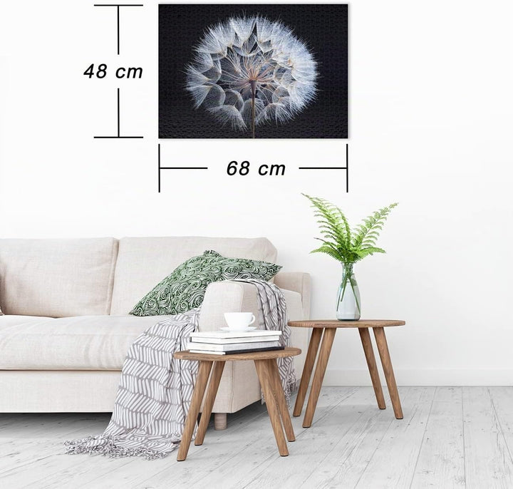 Ulmer Puzzleschmiede - Puzzle „Pusteblume“ - Klassisches 1000 Teile Puzzle Blume - Puzzle Made in Ge