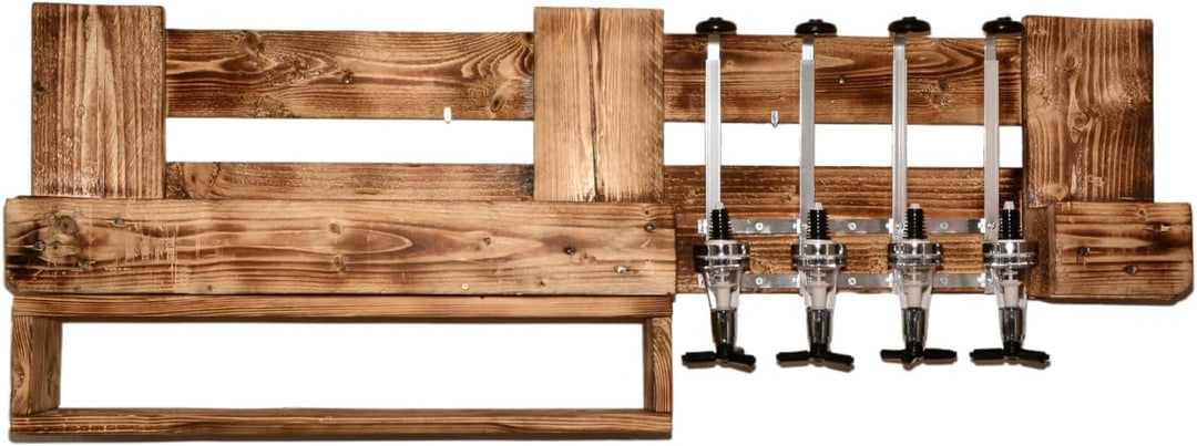 Whiskyregal Wandbar Whiskeyregal rustikal Getränkespender Schnaps Gin Whiskey Whisky Palettenmöbel S