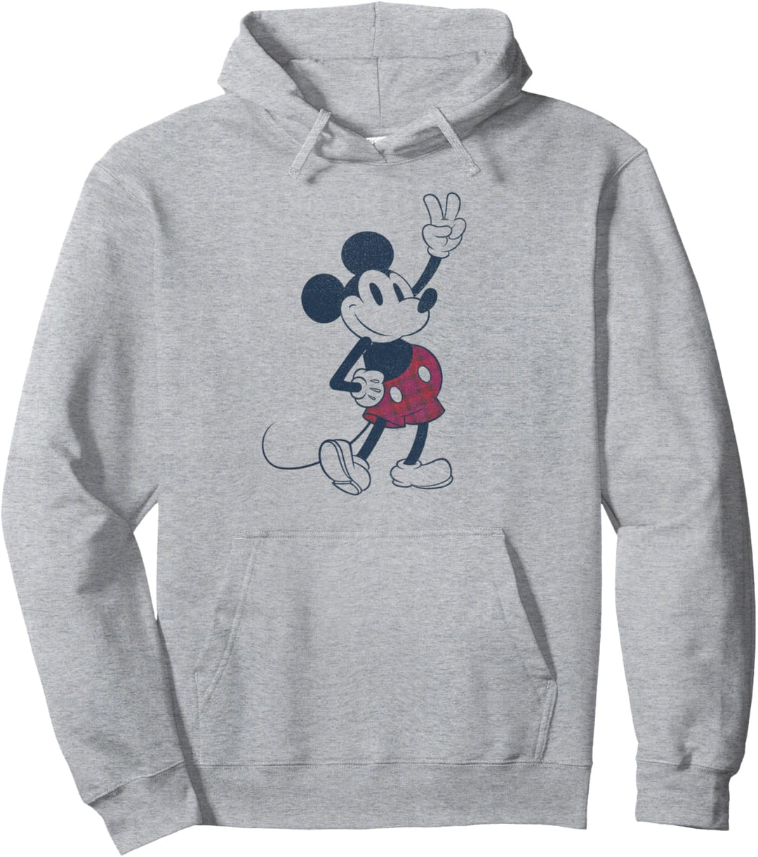 Disney Mickey And Friends Plaid Shorts Mickey Pullover Hoodie