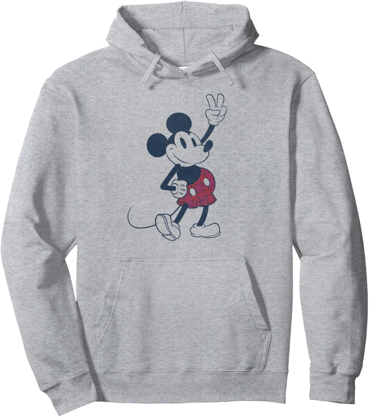 Disney Mickey And Friends Plaid Shorts Mickey Pullover Hoodie
