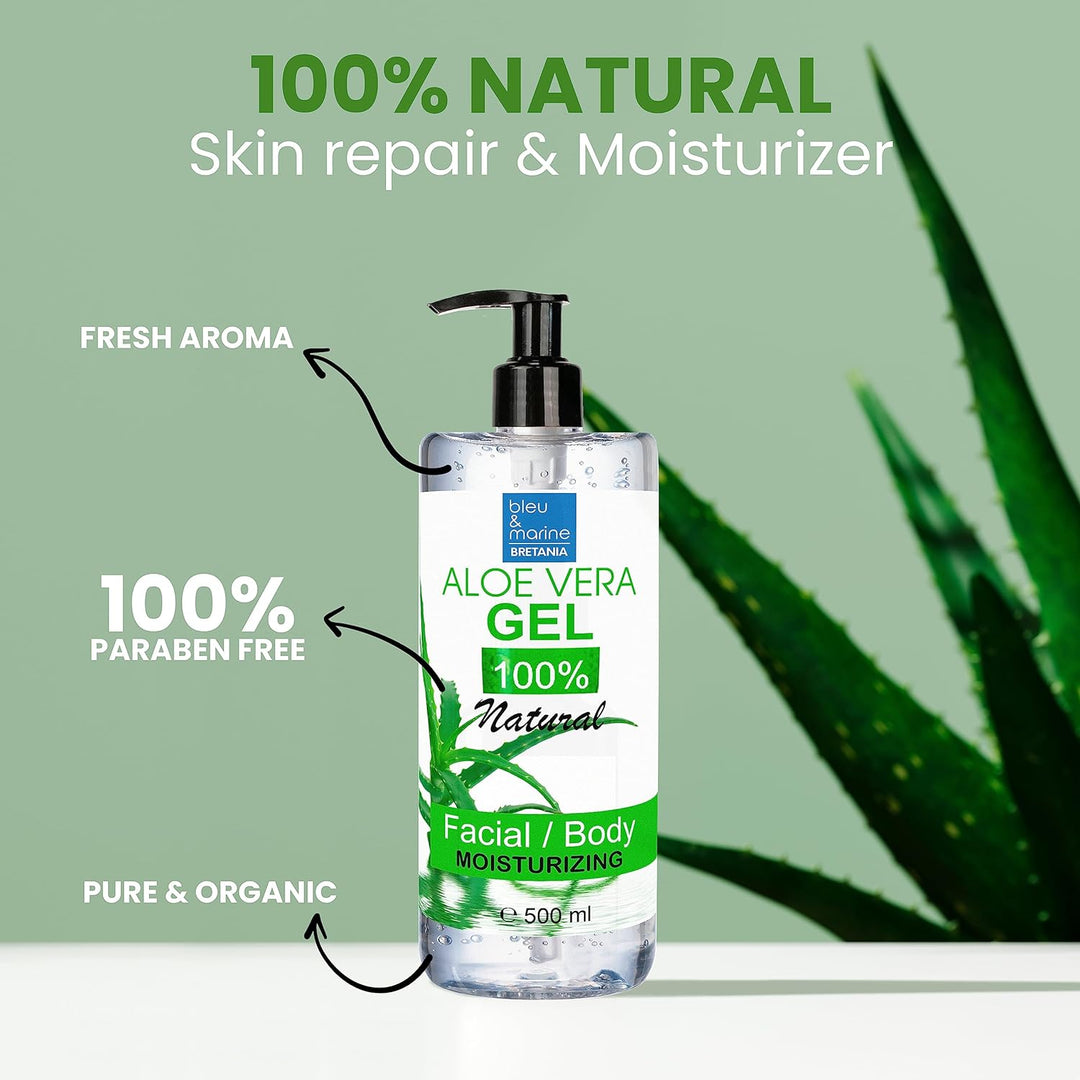Aloe-Vera-Gel 1000 ml aus Bio-Pflanzen der Kanarischen Inseln, Skincare Babys und Haustiere, Frische