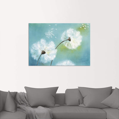 ARTland Wandbild Alu Verbundplatte für Innen & Outdoor Bild 70x50 cm Pusteblume Blumen Landhaus Shab