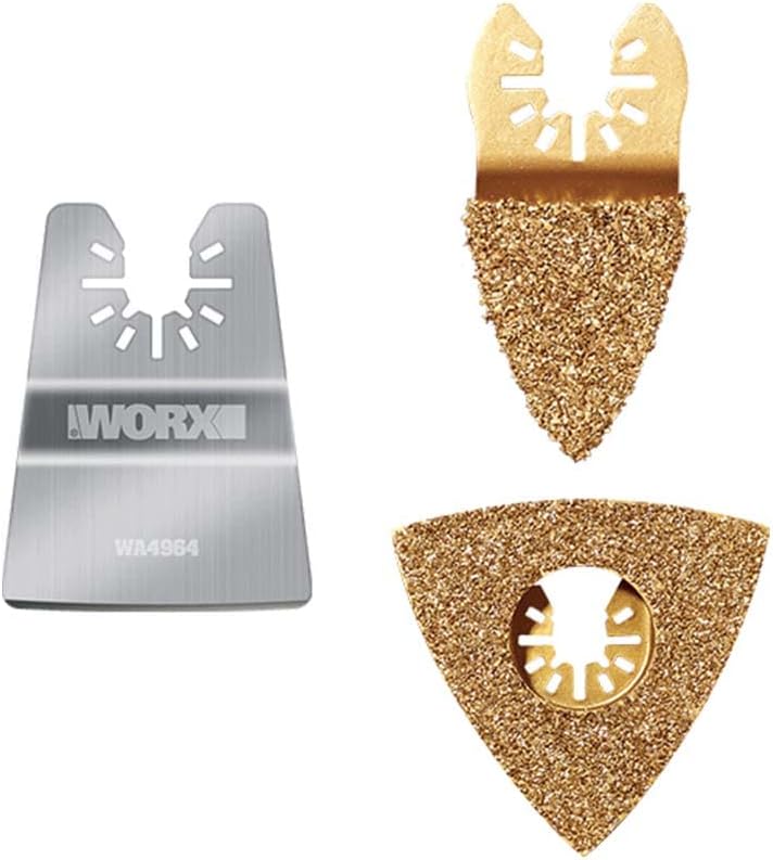 Worx WA5098 Sonicrafter Schleif- und Raspel-Aufsätze, universal, 3-teilig