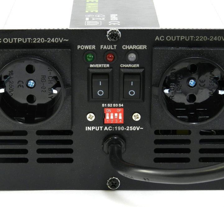 Spannungswandler Wechselrichter USV 12V NPS 1500 Watt mit DIP-Schalter Reiner Sinus UPS Inverter
