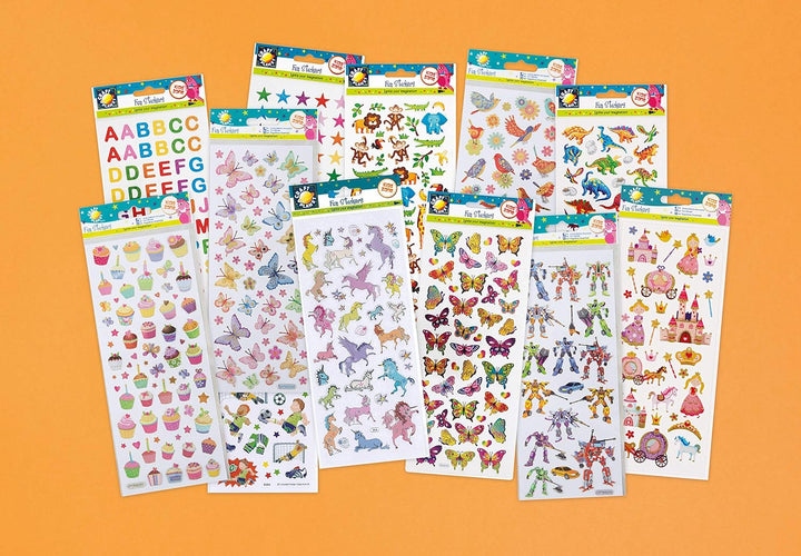 Craft Planet CPT 805265 Aufkleber, Papier, sortiert, Funky Alphabet Funky Alphabet Sortiert, Funky A