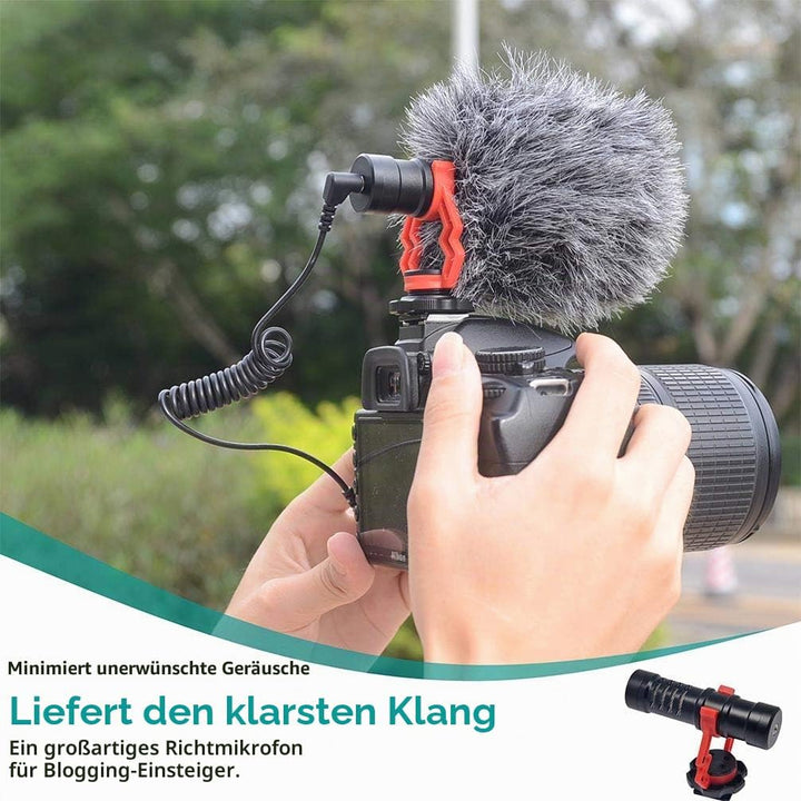 Venidice MCOVM-M03 Kamera Video Mikrofon Externe Niere Micro YouTube Aufnahme Vlogging Ausrüstung Ko