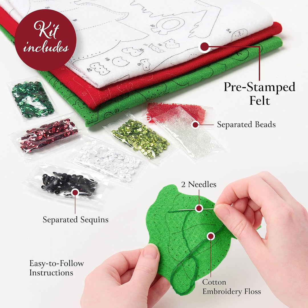 Bucilla, Toys from Santa, Filz-Applikation, Wandbehang, perfekt für DIY Kunst und Handwerk, 89657E