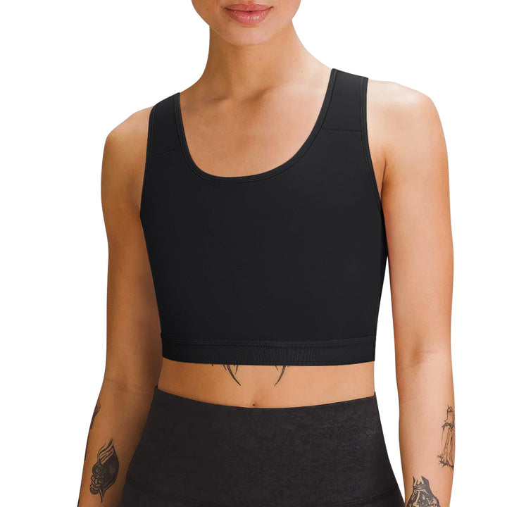 Brust Binder für Transgender Halb FTM Binder Trans Atmungsaktive Breast Binder Schwarz M, Schwarz M
