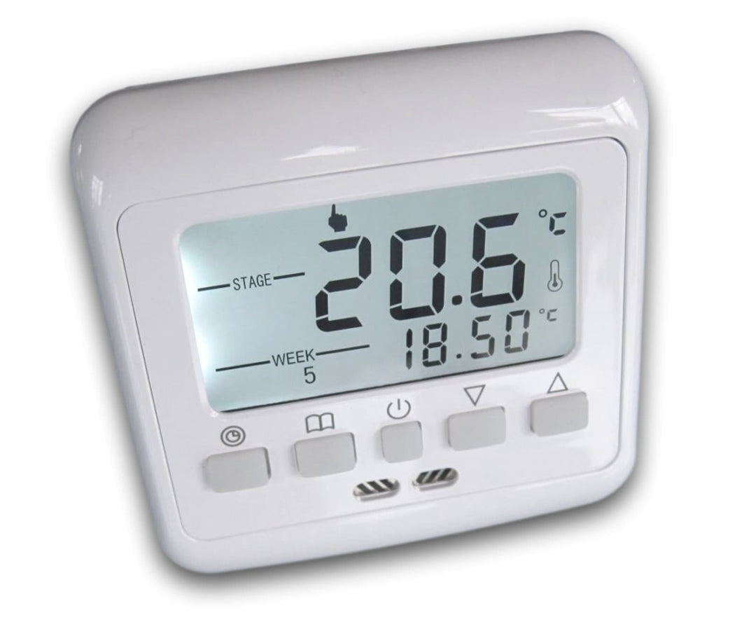 SM-PC®, Raumthermostat Thermostat programmierbar Digital weisse Hintergrundbeleuchtung #831
