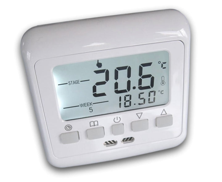 SM-PC®, Raumthermostat Thermostat programmierbar Digital weisse Hintergrundbeleuchtung #831