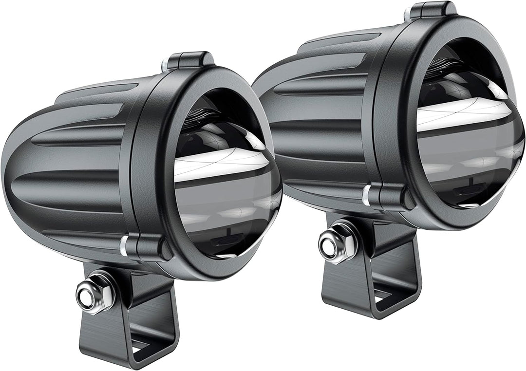 INTERPHONE LEDLIGHT10FOG | Paar vordere LED-Scheinwerfer für Motorräder – ECE R149 Strassenzulassung