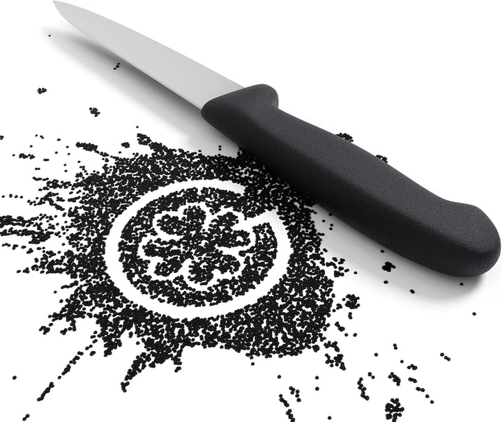 Giesser seit 1776 - Made in Germany - Allzweckmesser schwarz, Basic Black, Klinge 13 cm, rutschfest,