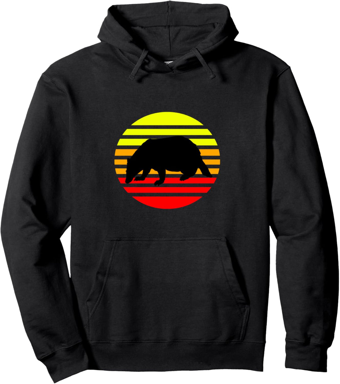 dachs Design Retro Vintage 70er 80er Jahre Style Pullover Hoodie