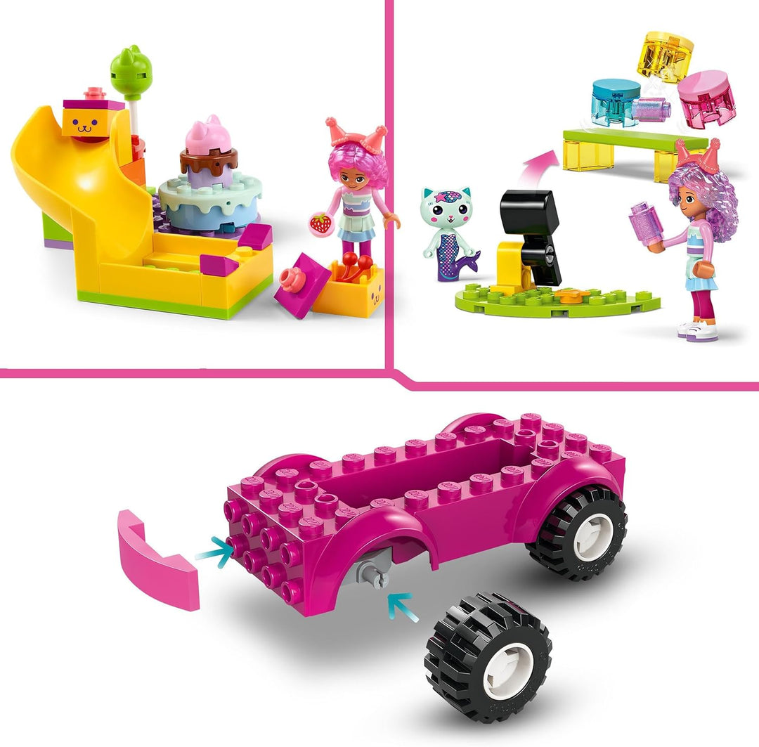 Lego 4+ Gabbys Puppenhaus Gabbys Partyraum, Disco-Spielset mit Rutsche und Tierfiguren für kreative