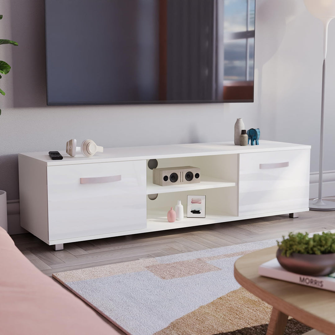 Vida Designs Cosmo TV-Schrank mit 2 Türen, modern, glänzend, matt, MDF, Wohnzimmerschrank, Media-Stä