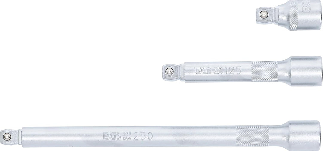 BGS 2240 | Kippverlängerungs-Satz | 3-tlg. | 12,5 mm (1/2") | 50 / 125 / 250 mm | Verchromt, matt 12