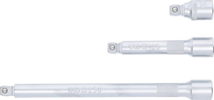 BGS 2240 | Kippverlängerungs-Satz | 3-tlg. | 12,5 mm (1/2") | 50 / 125 / 250 mm | Verchromt, matt 12