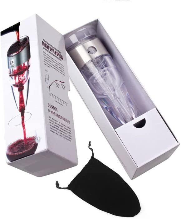 Instant-Mini-Dekanter, Belüfter für jede Art von Wein mit einstellbarem Belüftungsstrom, ermöglicht